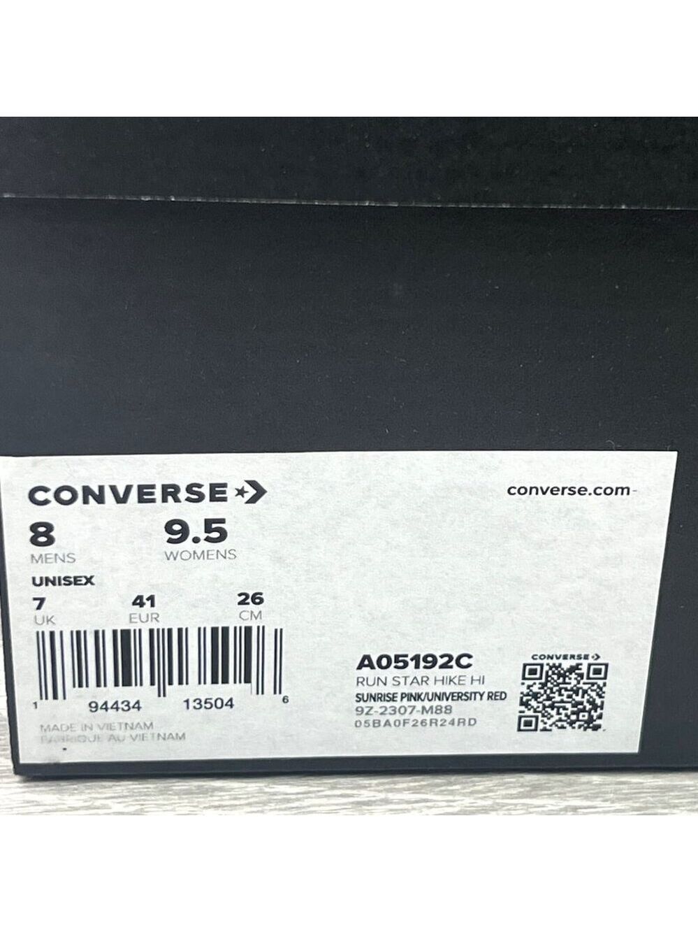 Converse Run Star Hike HI Platform Women's Size 9.5 Pink Red Roses NEW A05192C - Picture 13 of 14